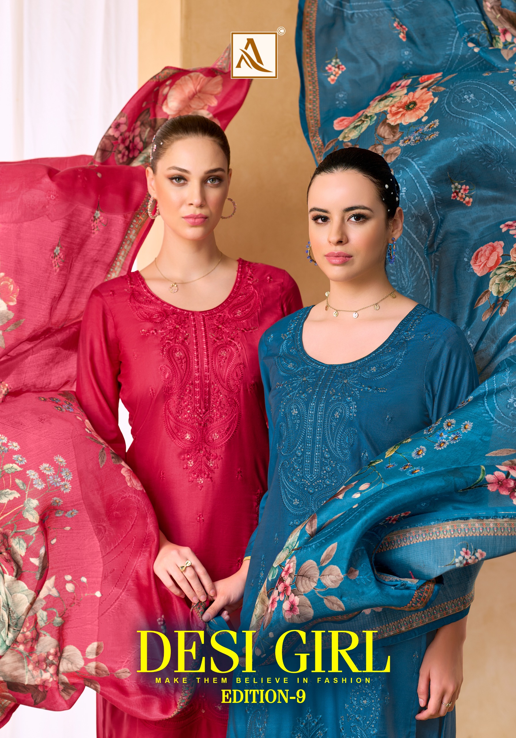 Alok Suit - Desi Girl Vol.9 Alok Suit – Desi Girl Vol.9 Salwar Suit Wholesale Catalog Any Occasion