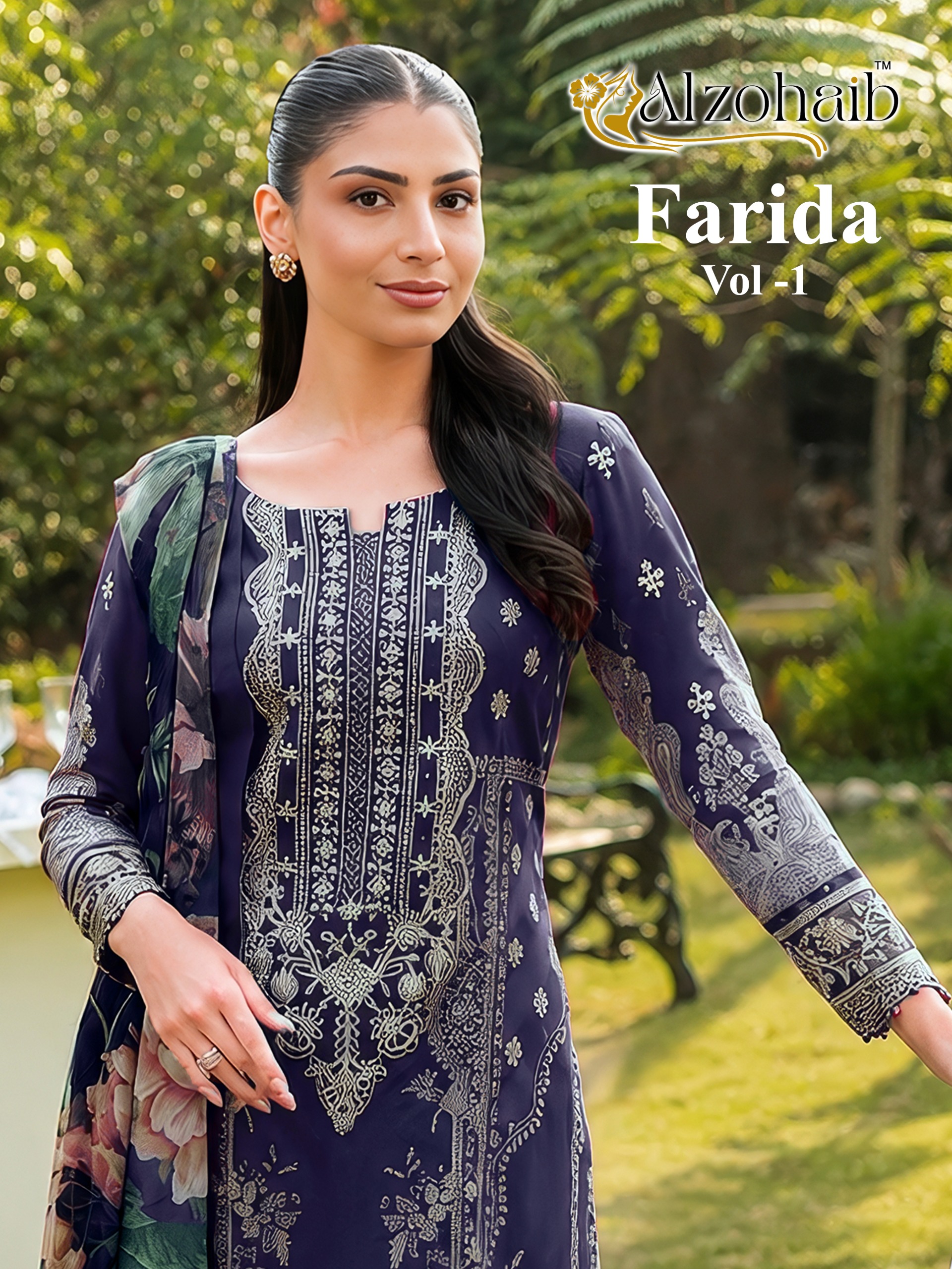 Al Zohaib - Farida vol.1 Ciffon Duptta Al Zohaib – Farida Vol.1 Cotton Duptta Salwar Suit Wholesale Catalog Any Occasion
