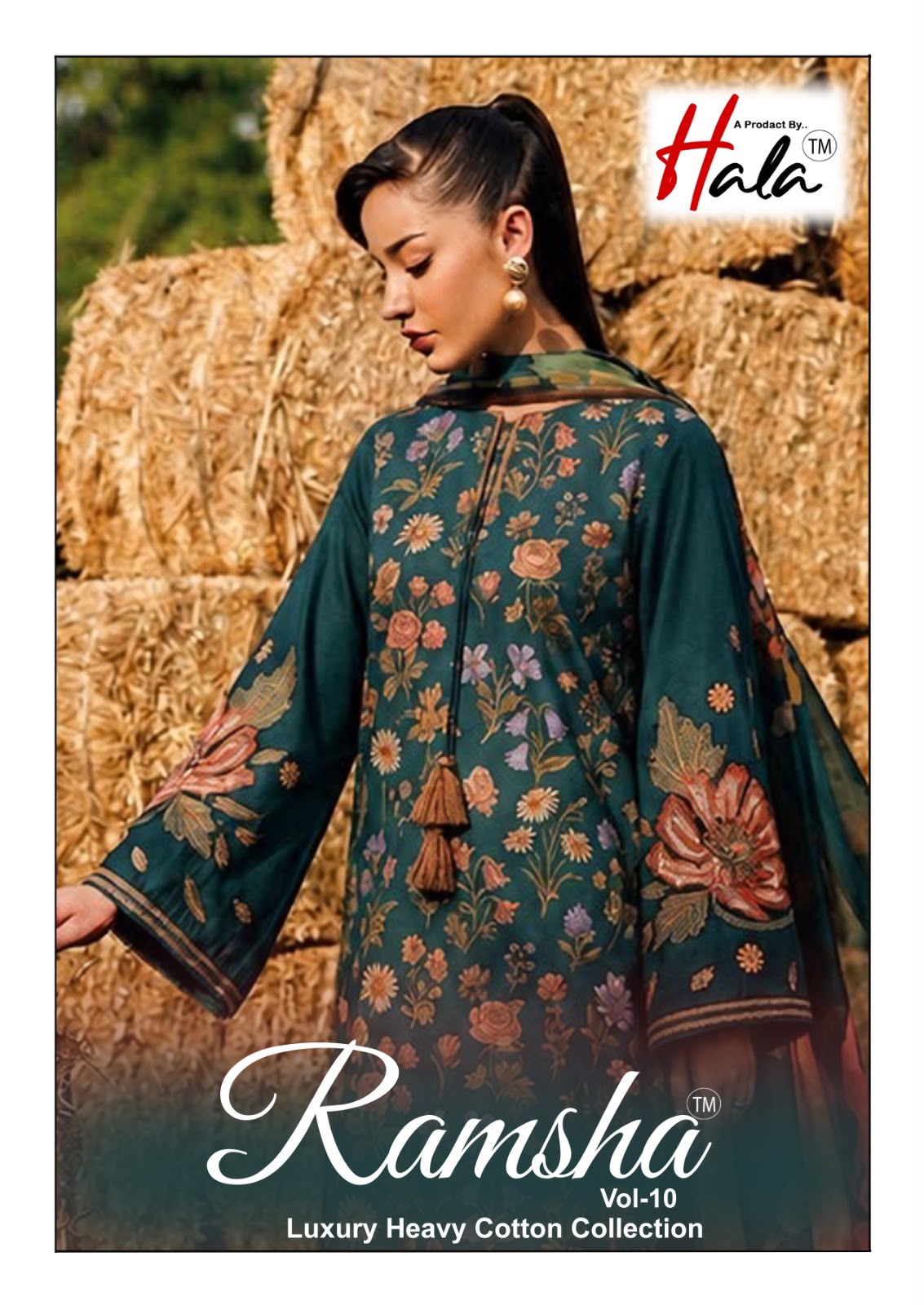 Hala – Ramsha Vol.10     Cotton Printed Wholesale Catalog Cotton Print