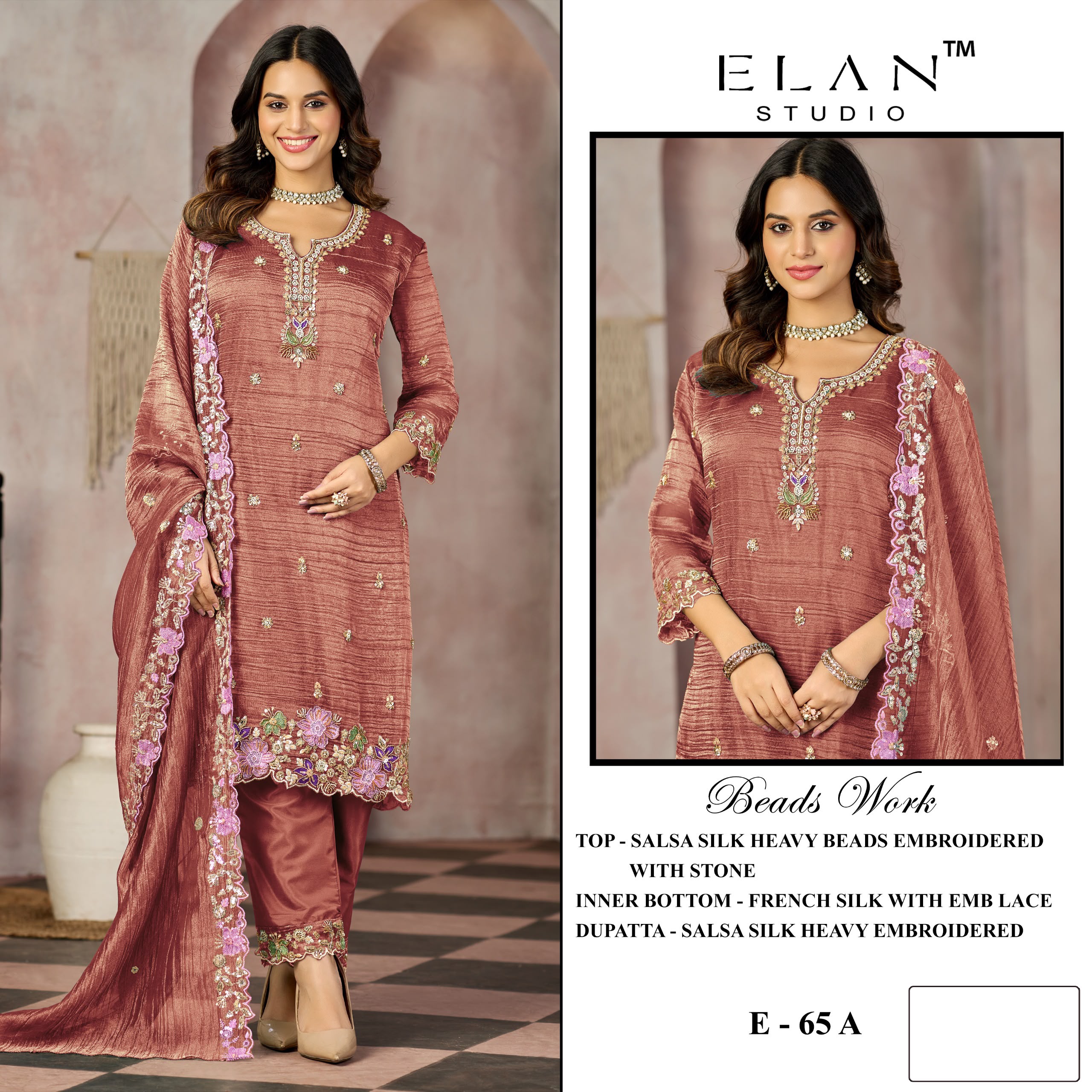 Elan Studio - D.No.65 Elan Studio – D.No.65 Salwar Suit Wholesale Catalog Festival