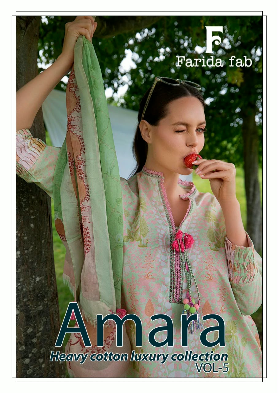 Farida Fab - Amara vol.5 Farida Fab – Amara Vol.5 Cotton Printed Wholesale Catalog Any Occasion