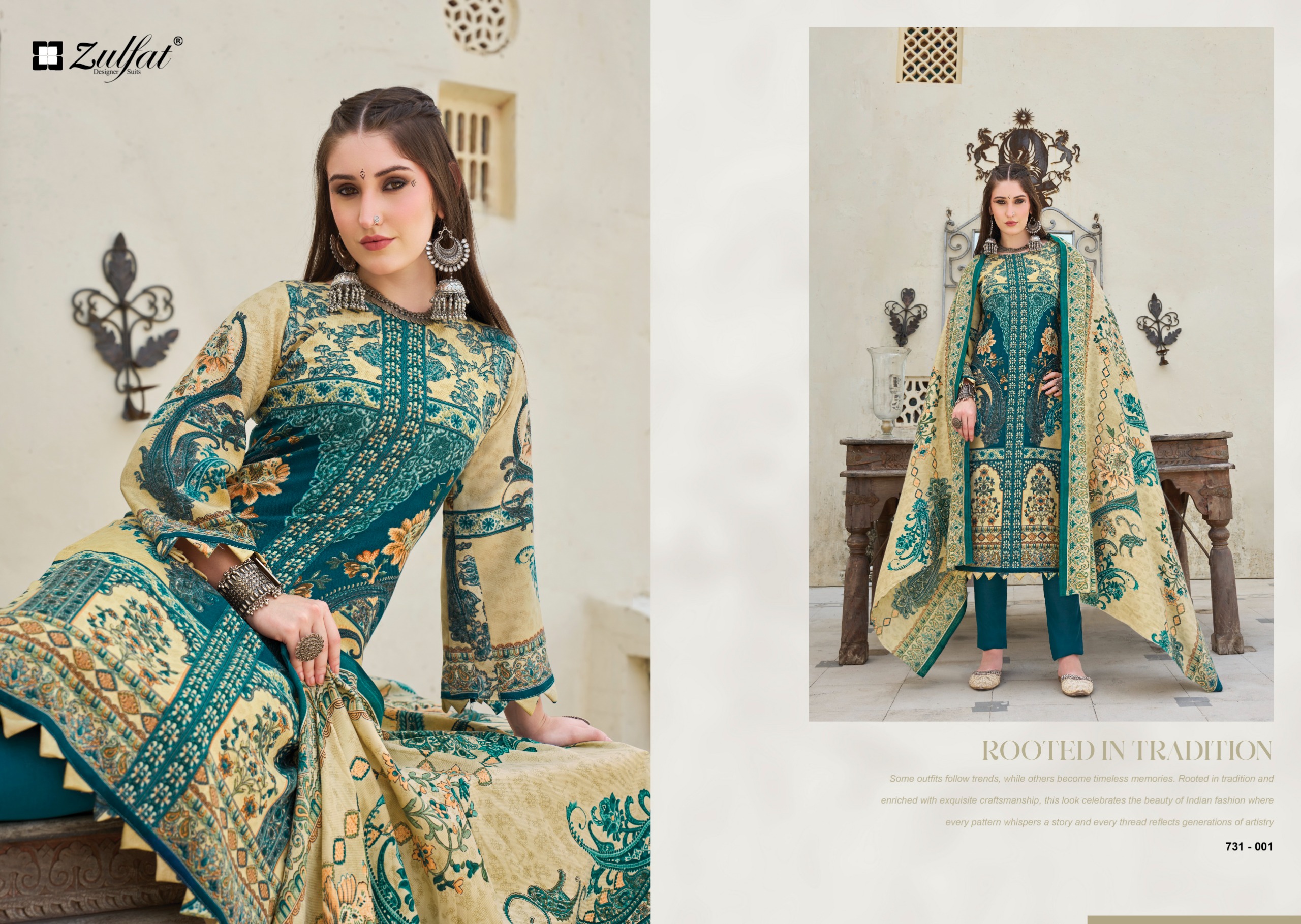Zulfat Designer Suits - Gulnoor Zulfat Designer Suits – Gulnoor