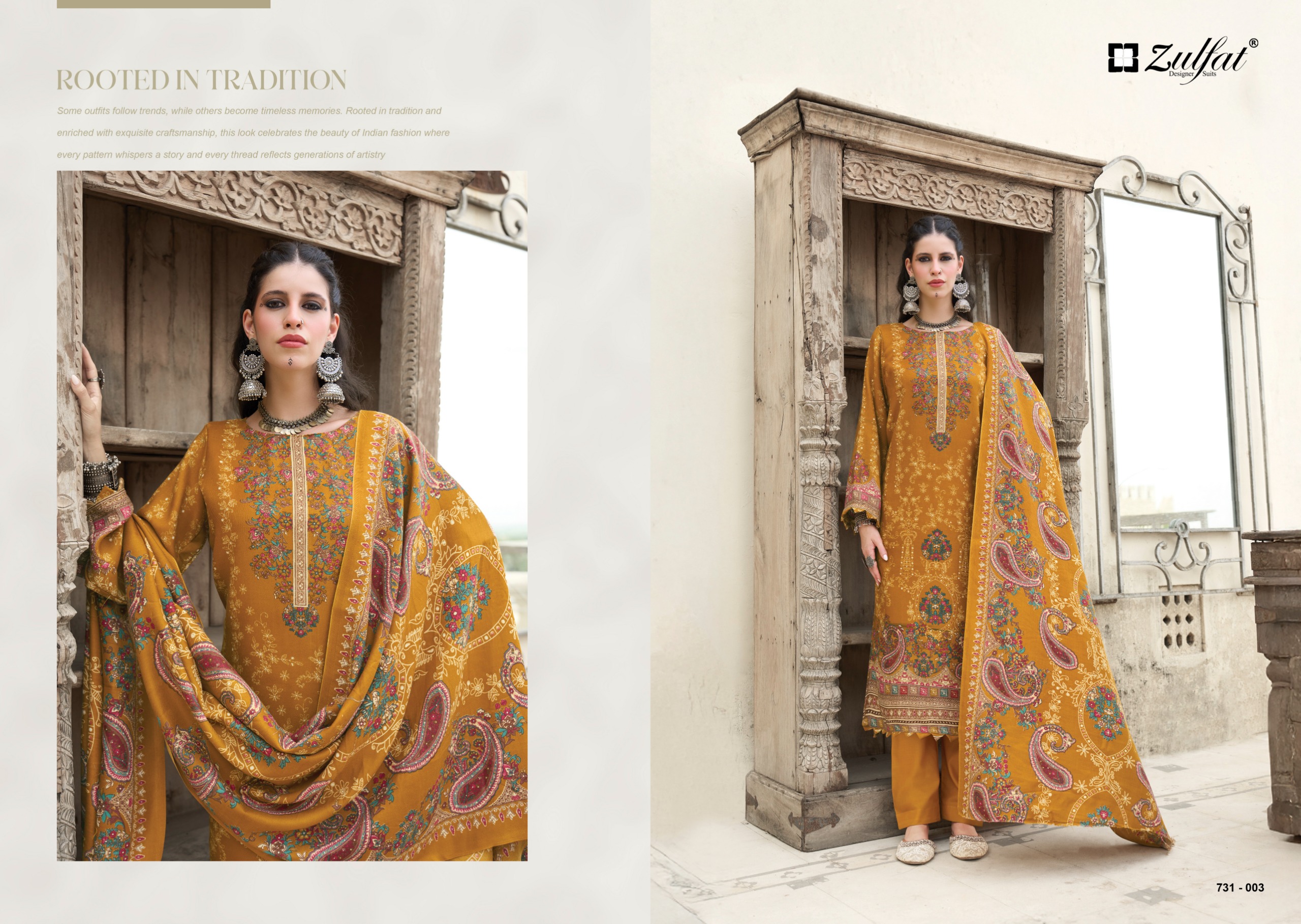 Zulfat Designer Suits - Gulnoor Zulfat Designer Suits – Gulnoor