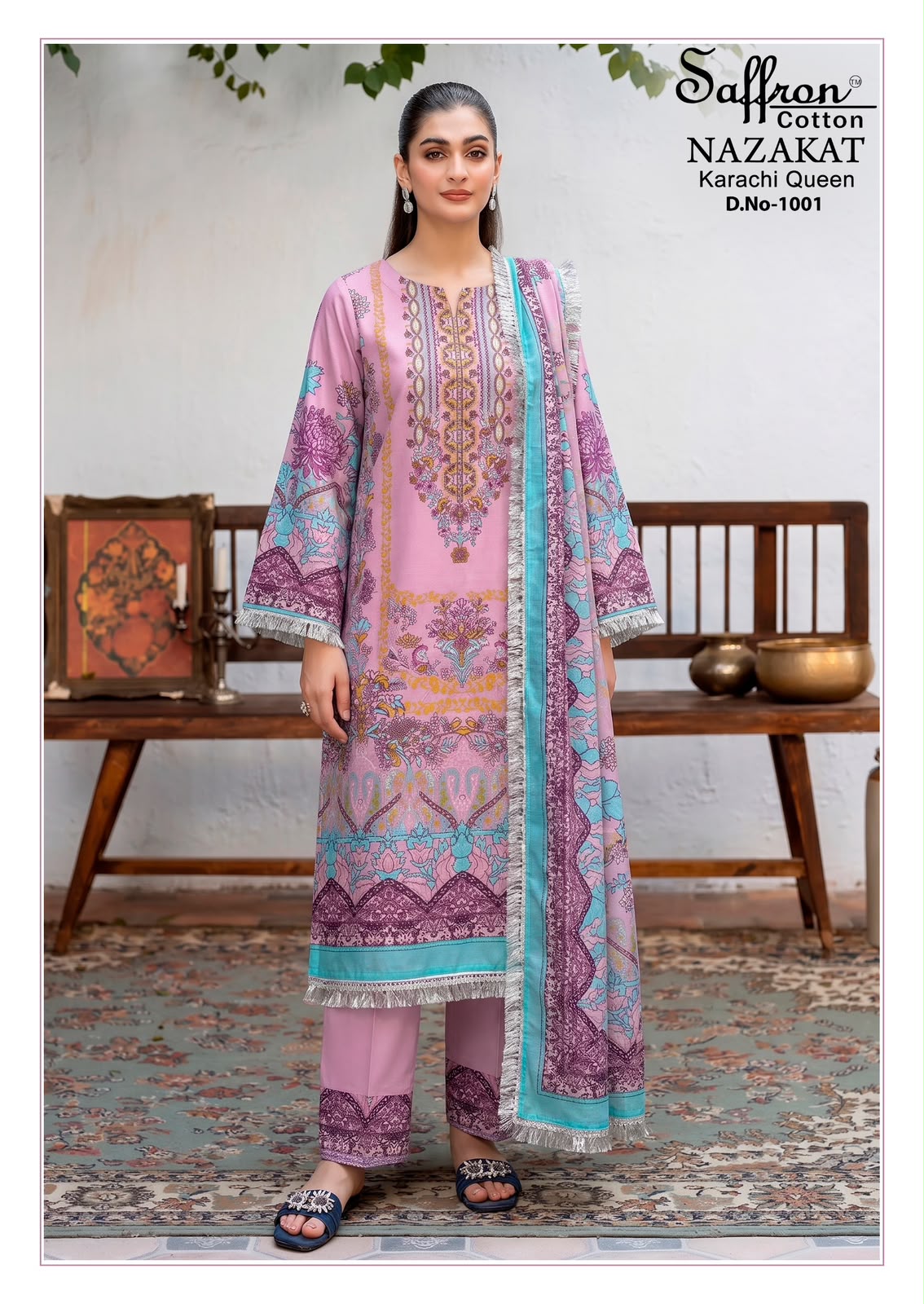 Saffron Cotton – Nazakat Karachi Queen