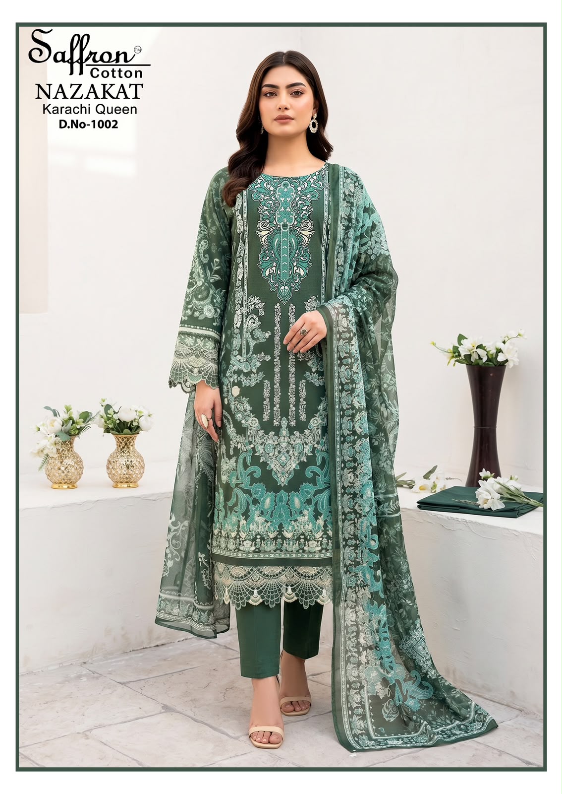 Saffron Cotton – Nazakat Karachi Queen