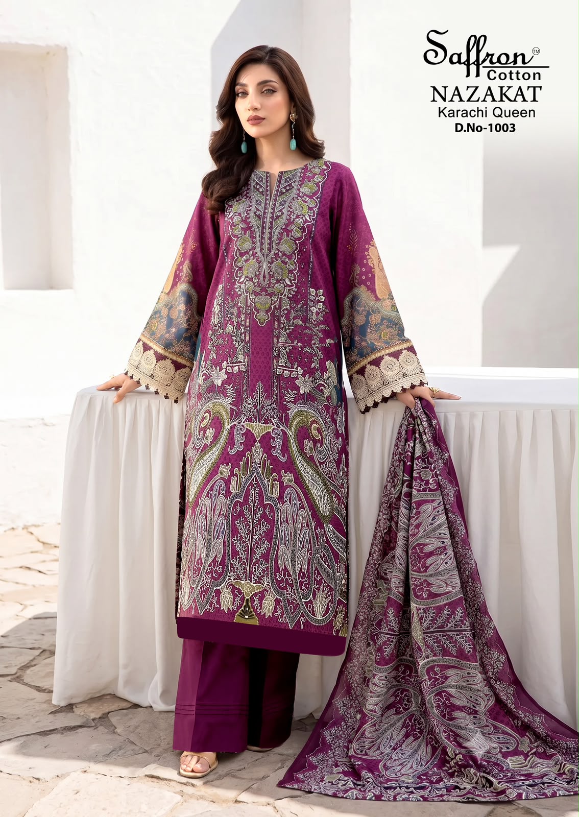 Saffron Cotton – Nazakat Karachi Queen
