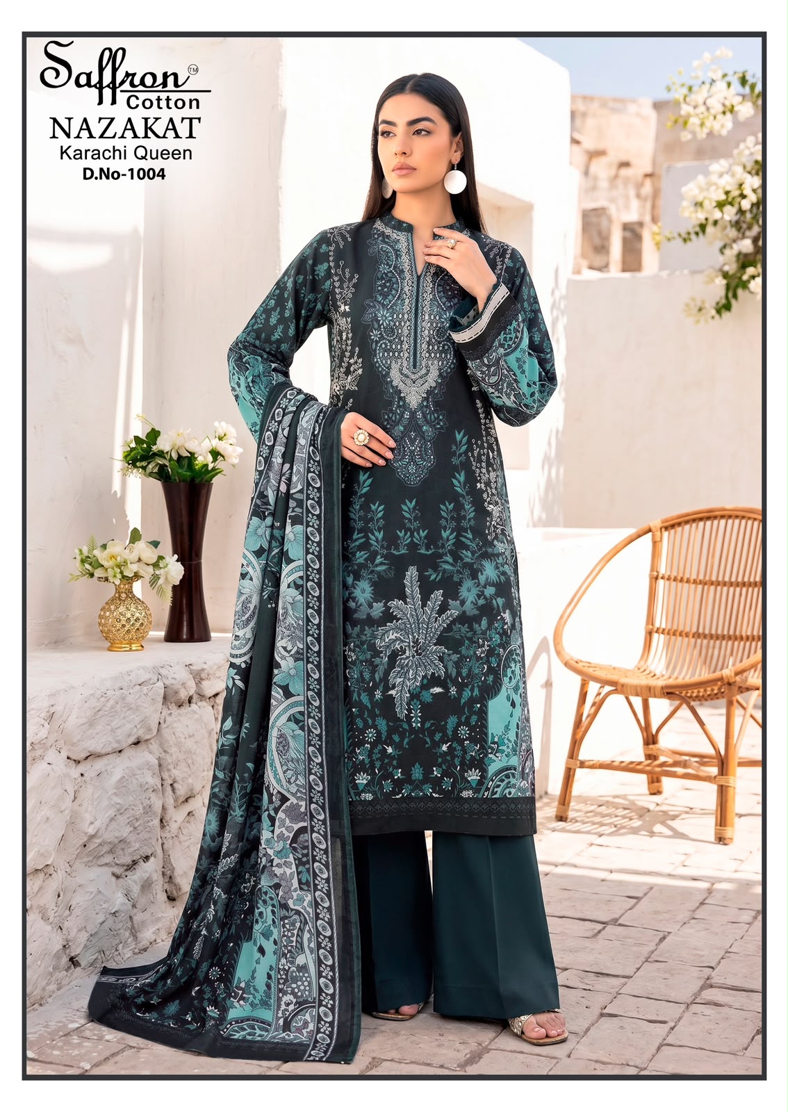 Saffron Cotton – Nazakat Karachi Queen