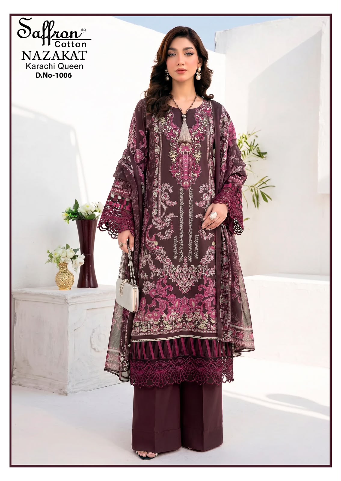 Saffron Cotton – Nazakat Karachi Queen