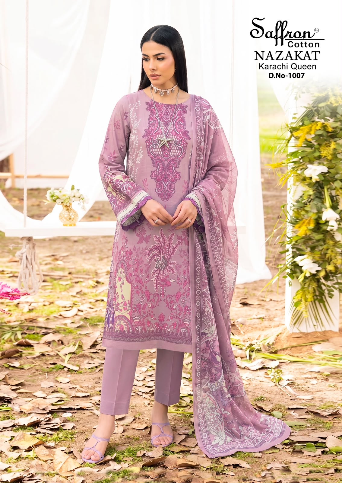 Saffron Cotton – Nazakat Karachi Queen