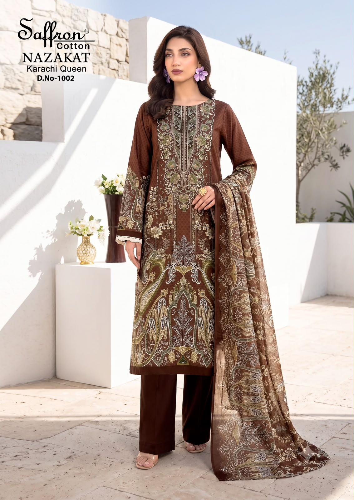 Saffron Cotton – Nazakat Karachi Queen