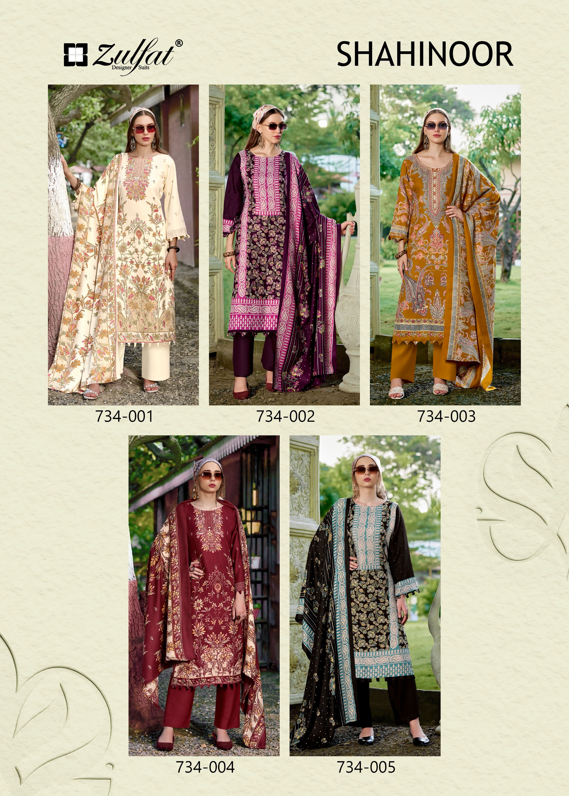 Zulfat Designer Suits - Shahinoor Zulfat Designer Suits – Shahinoor